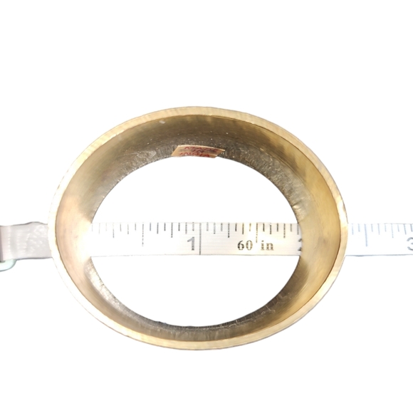 Vintage Made In India Set of 6 Solid Brass Oval Napkin Rings 2"X1.5"X1" Each - Picture 5 of 7